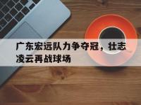九游体育官网-广东宏远队力争夺冠，壮志凌云再战球场的简单介绍